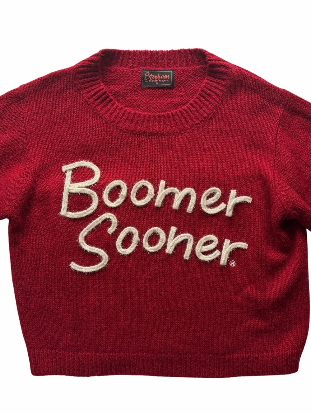 Stadium by Bambor OU Boomer Sooner Chenille Sweater M